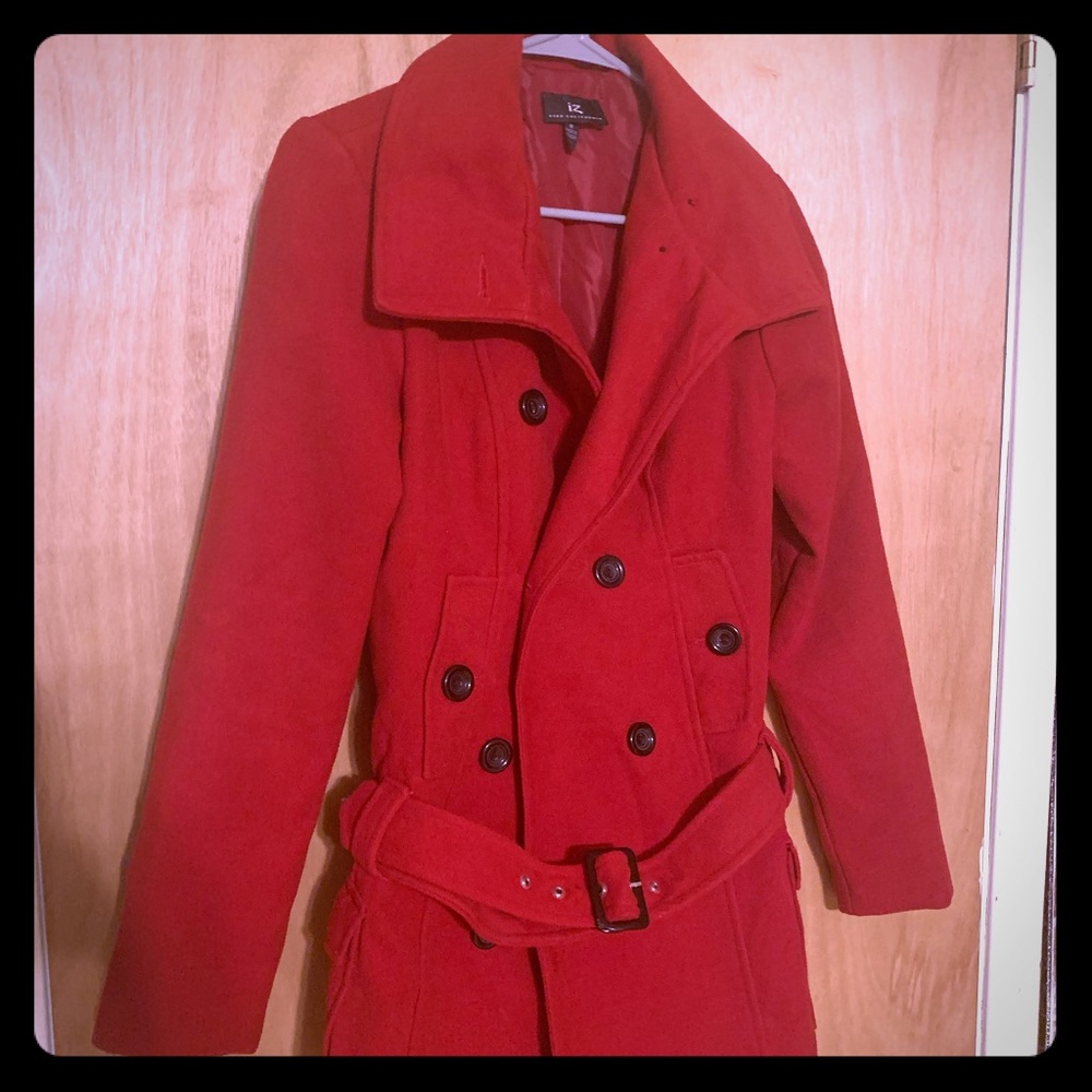 Red IZ Byer Pea coat